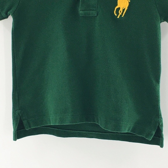Polo Ralph Lauren Toddler Boys Big Pony Green Cotton Polo Short Sleeve Sz 2 T - Picture 4 of 10
